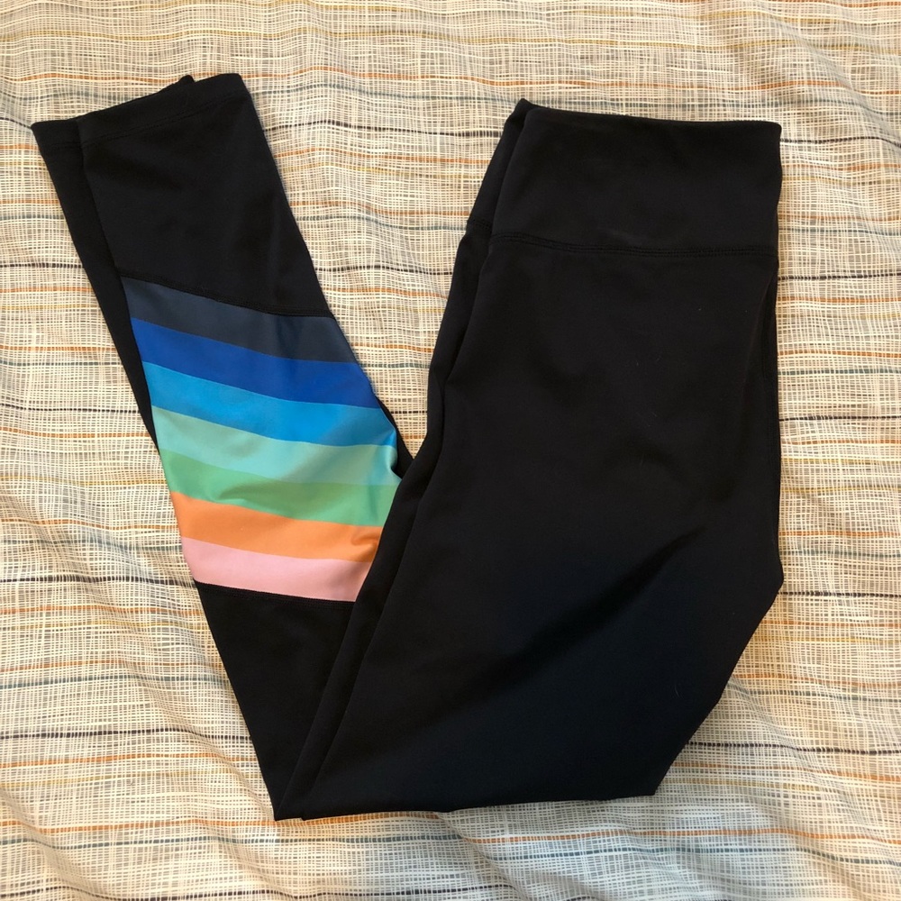 Free People Movement leggings M black with rainbow